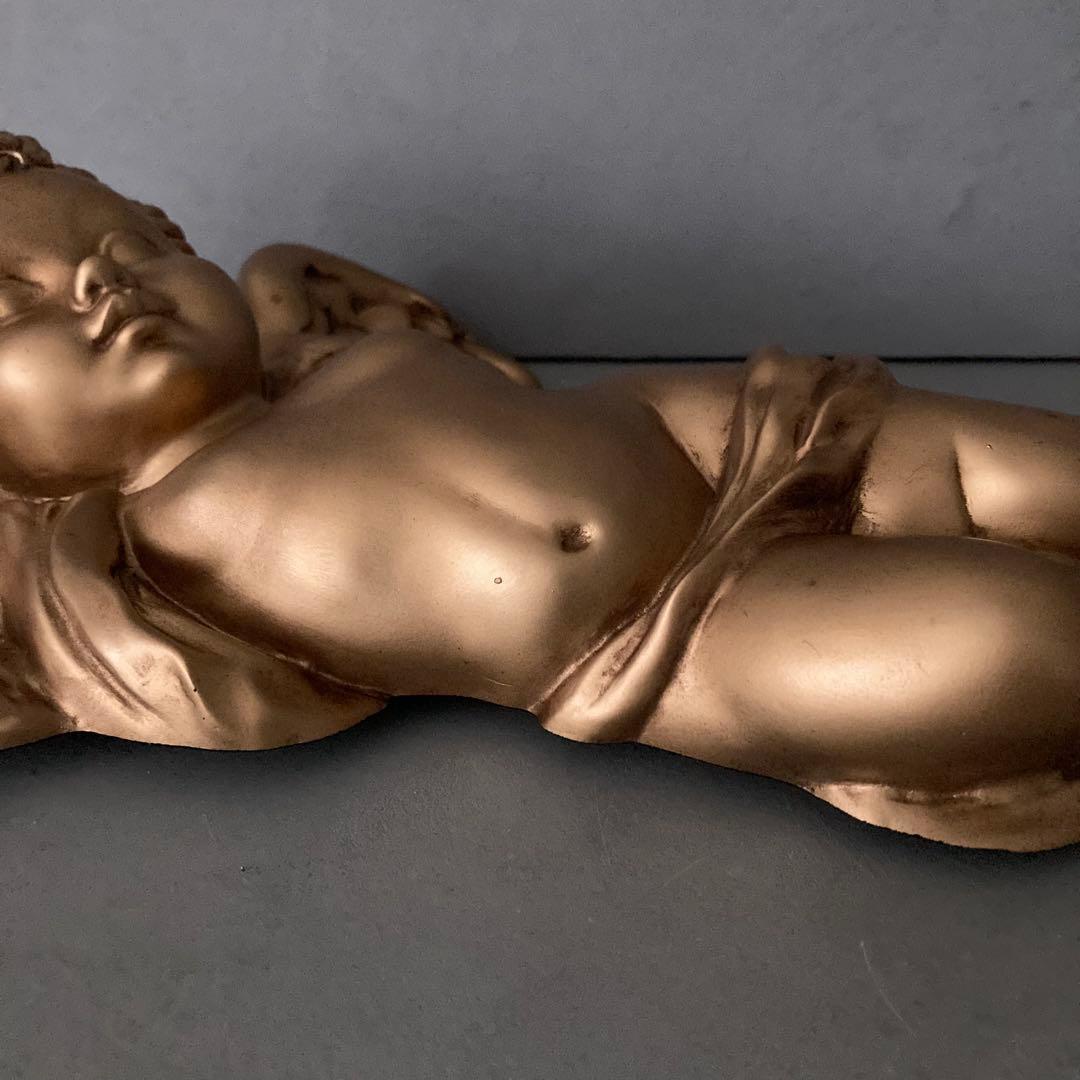 アンティーク CITIZEN 天使の掛時計 ゴールド