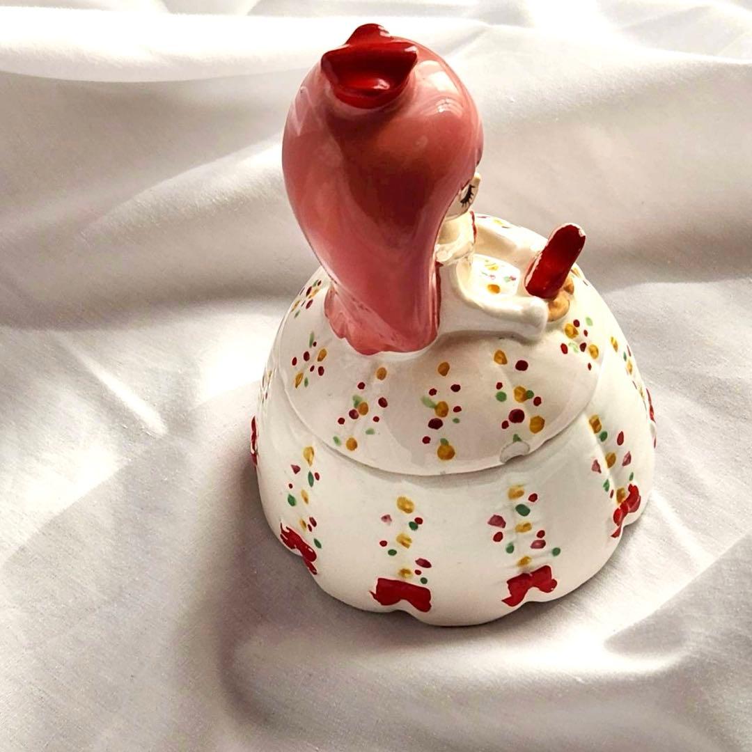 内藤ルネ　お姫様　女の子　置物　陶器　入れ物　小物入れ　昭和レトロ　カワイイ