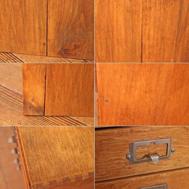 レトロ 卓上 小引き出し 抽斗 5杯 小物入れ レターケース 鍵付き B5