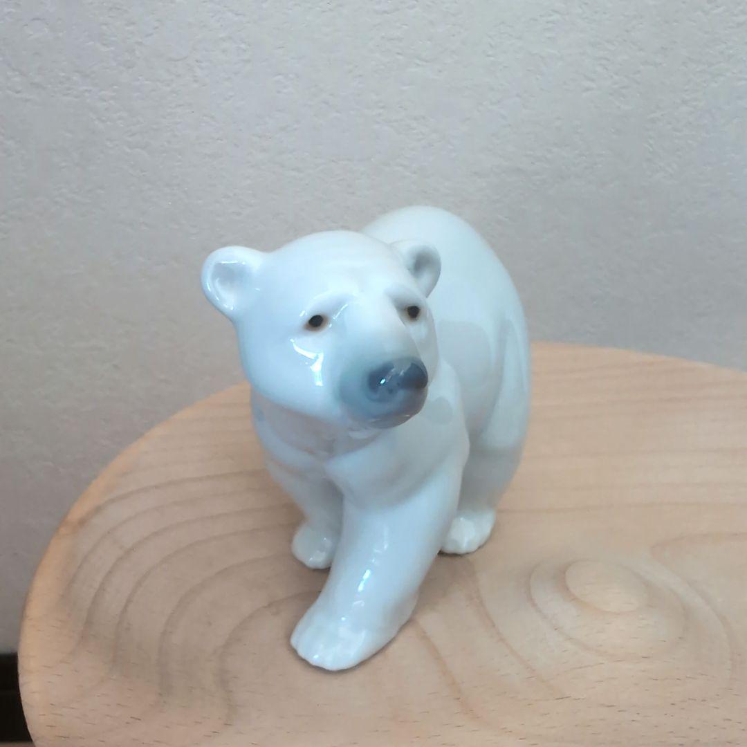 リヤドロ ホッキョクグマ 白くま 磁器フィギュリン(置物)