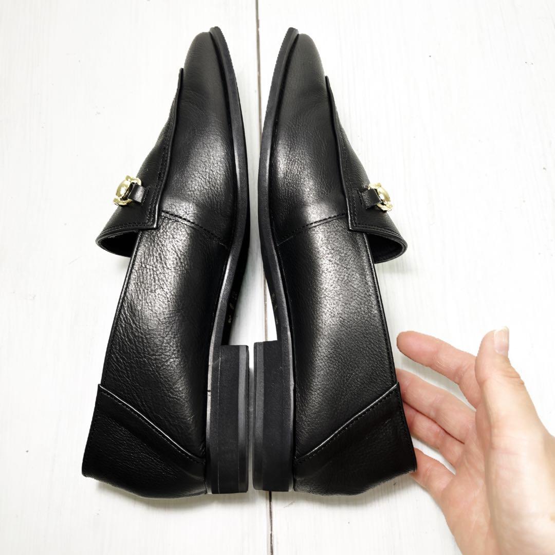 【美品】ルタロン ビットローファー 黒 24.5