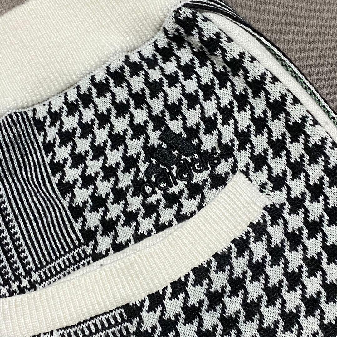 アディダスゴルフADIDAS グレンチェック千鳥柄ニットセーターセット