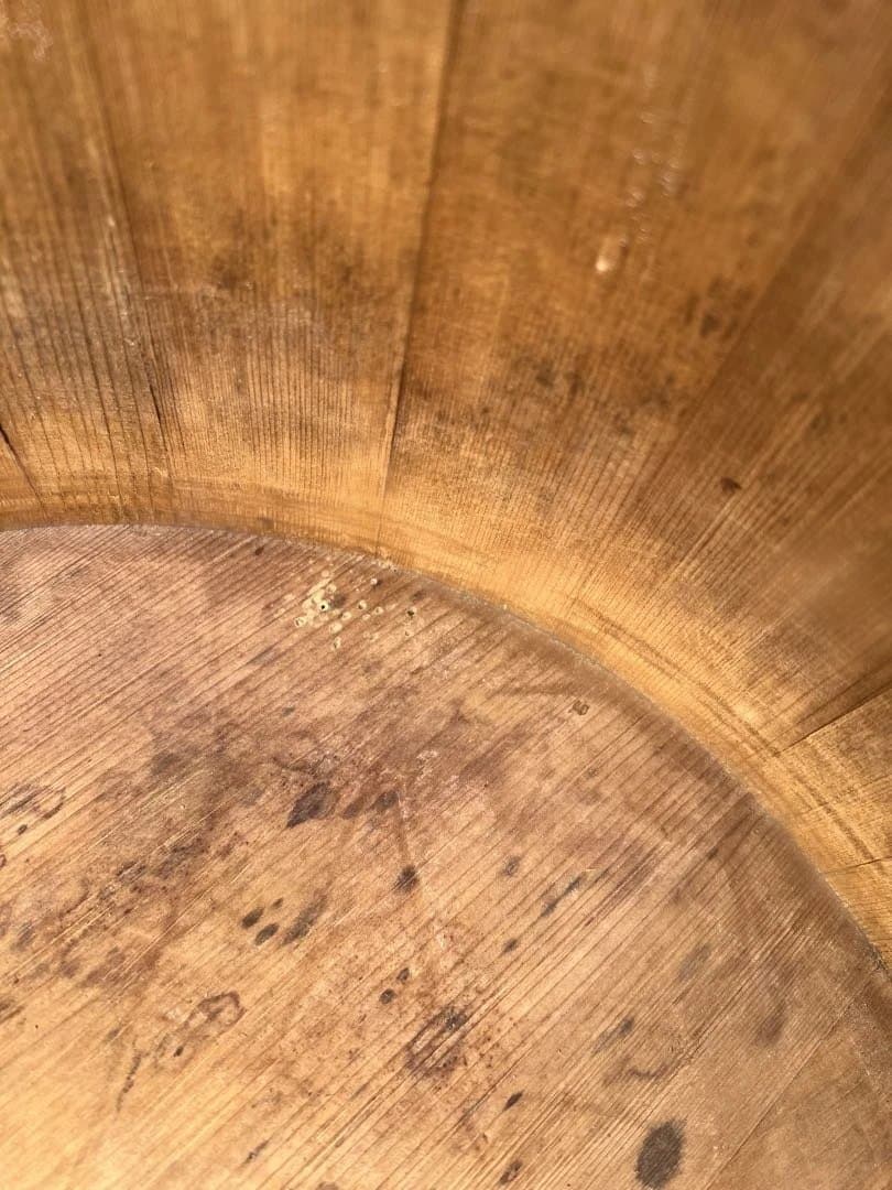 漬物樽　木製　蓋付き③