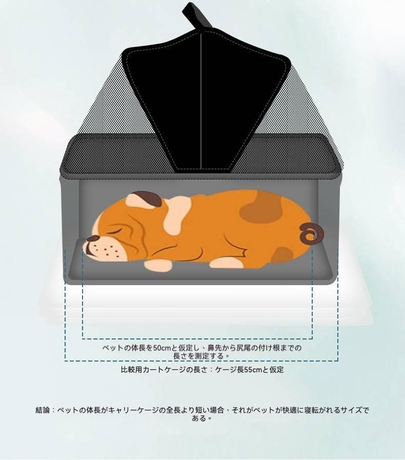 ワンタッチ折りたたみ式4輪ペットカート