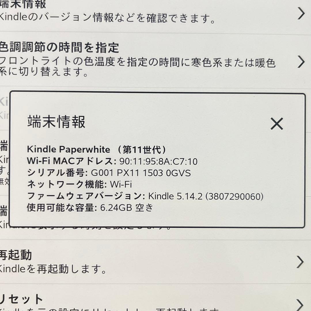 【極美品】Kindle 第11世代 M2L3EK 広告なし 8GB ケース付