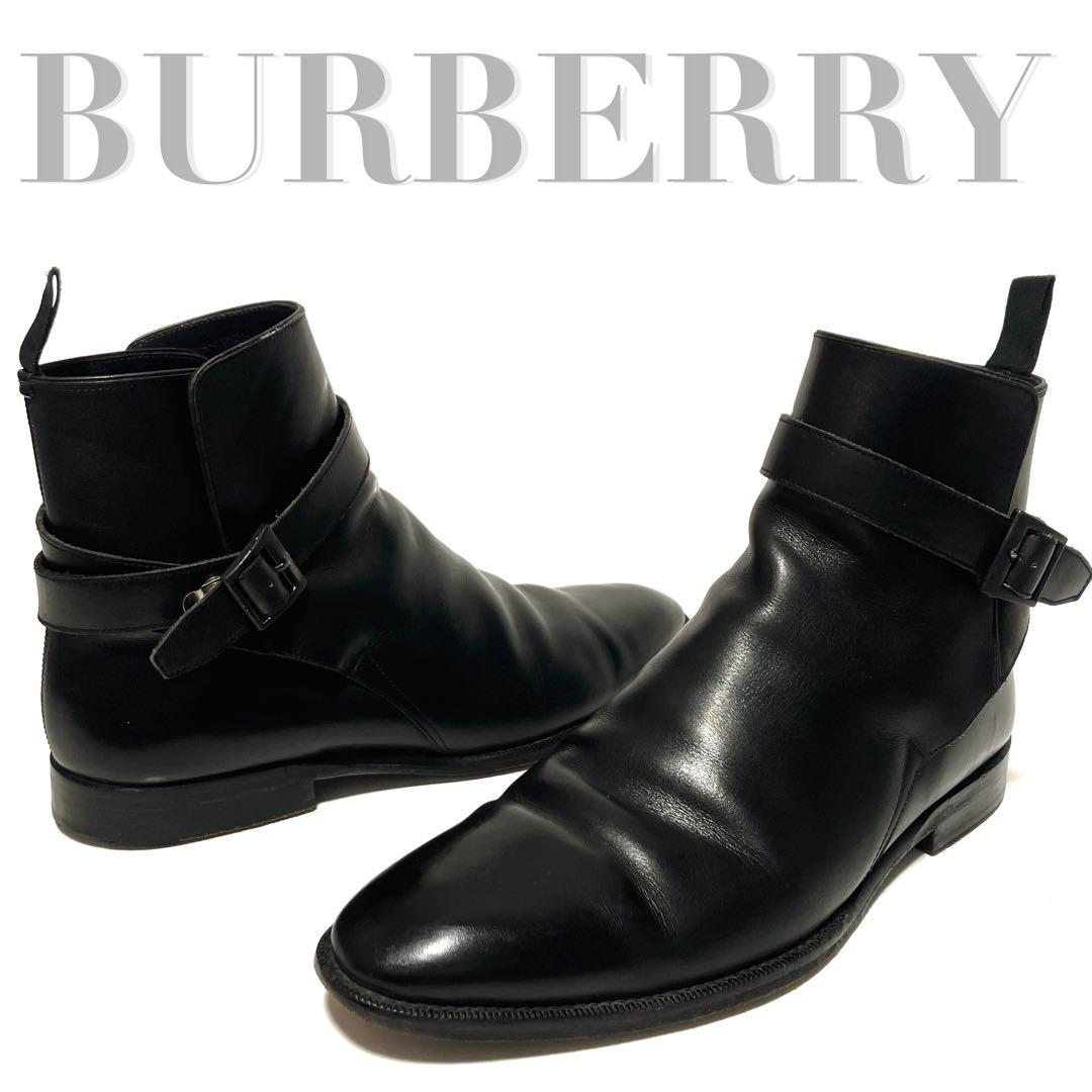 あ*ぇ様 BURBERRY バーバリー　ブラック ジョッパーブーツ　アンクルスト