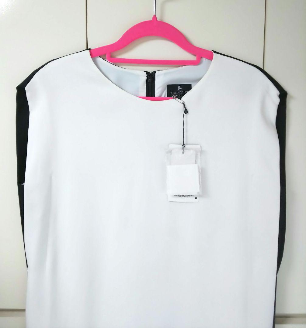 【未使用タグ付】LANVIN collection☆40☆ワンピース バイカラー