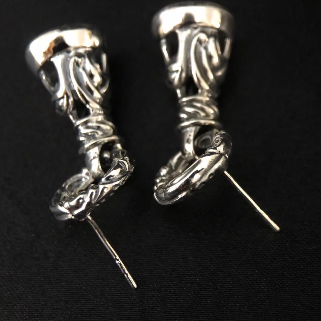 シルバー925 ピアス　メンズ　鈴　鐘　ベル　クロム　人気　3-24 6293