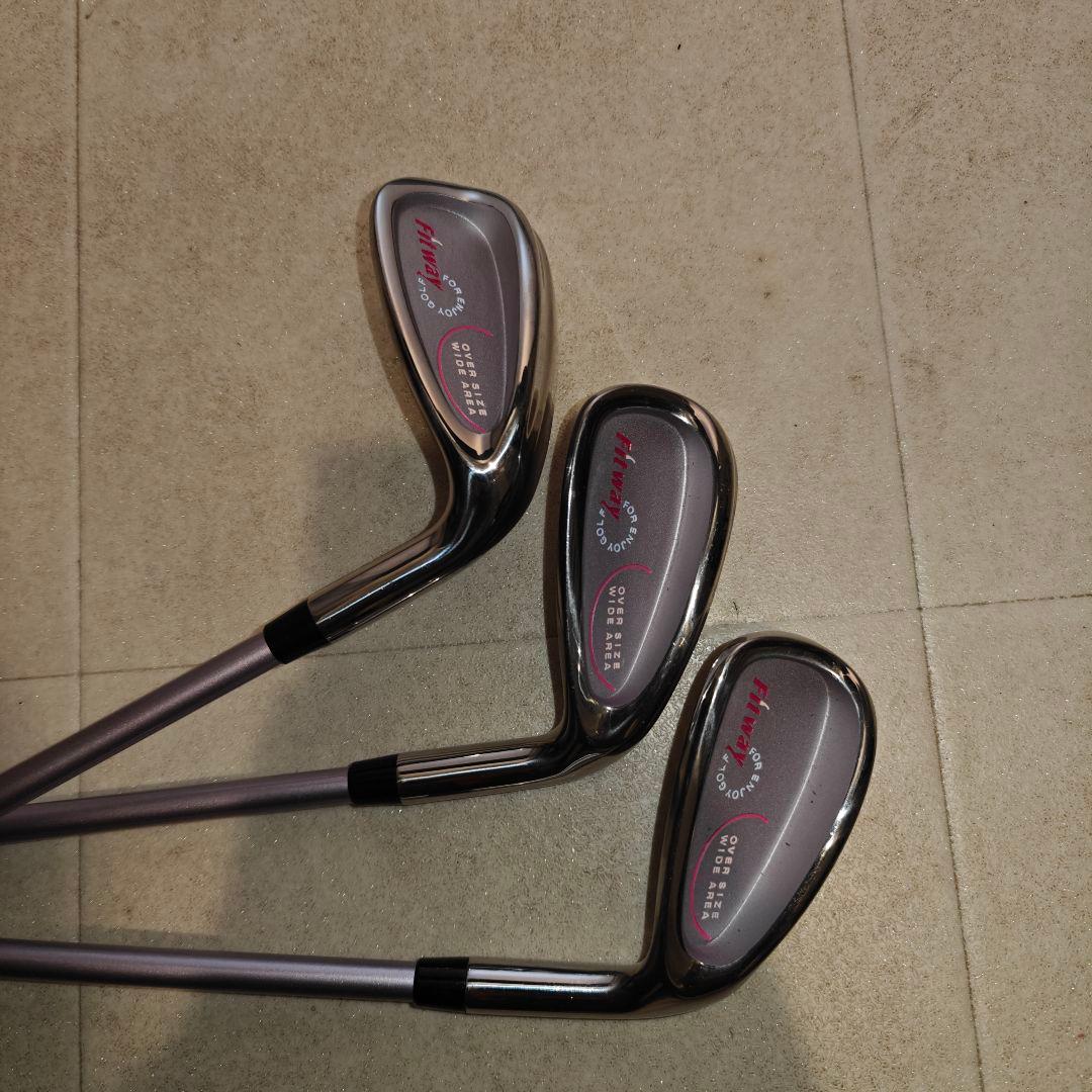 激カワFitway レディース ゴルフクラブ ハーフセット 6本 Lバッグおまけ