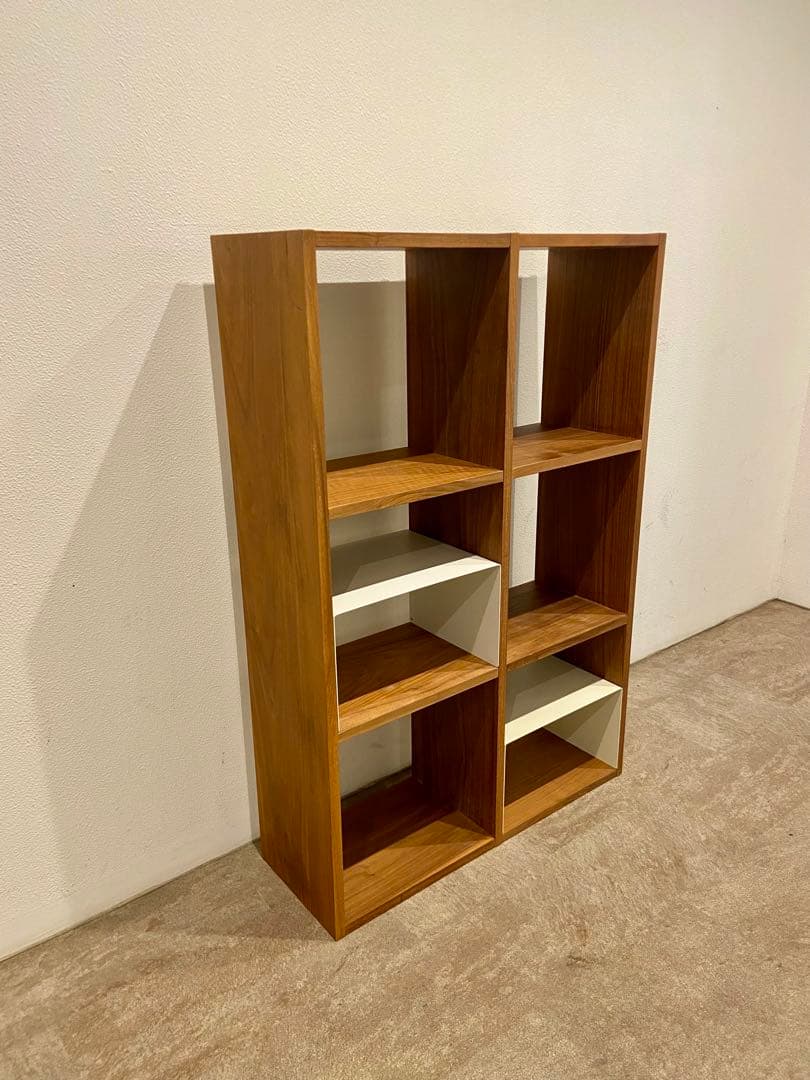 ⭐️美品⭐️オプション２個付⭐️無印⭐️ウォールナット材⭐️スタッキングシェルフ⭐️３段２列