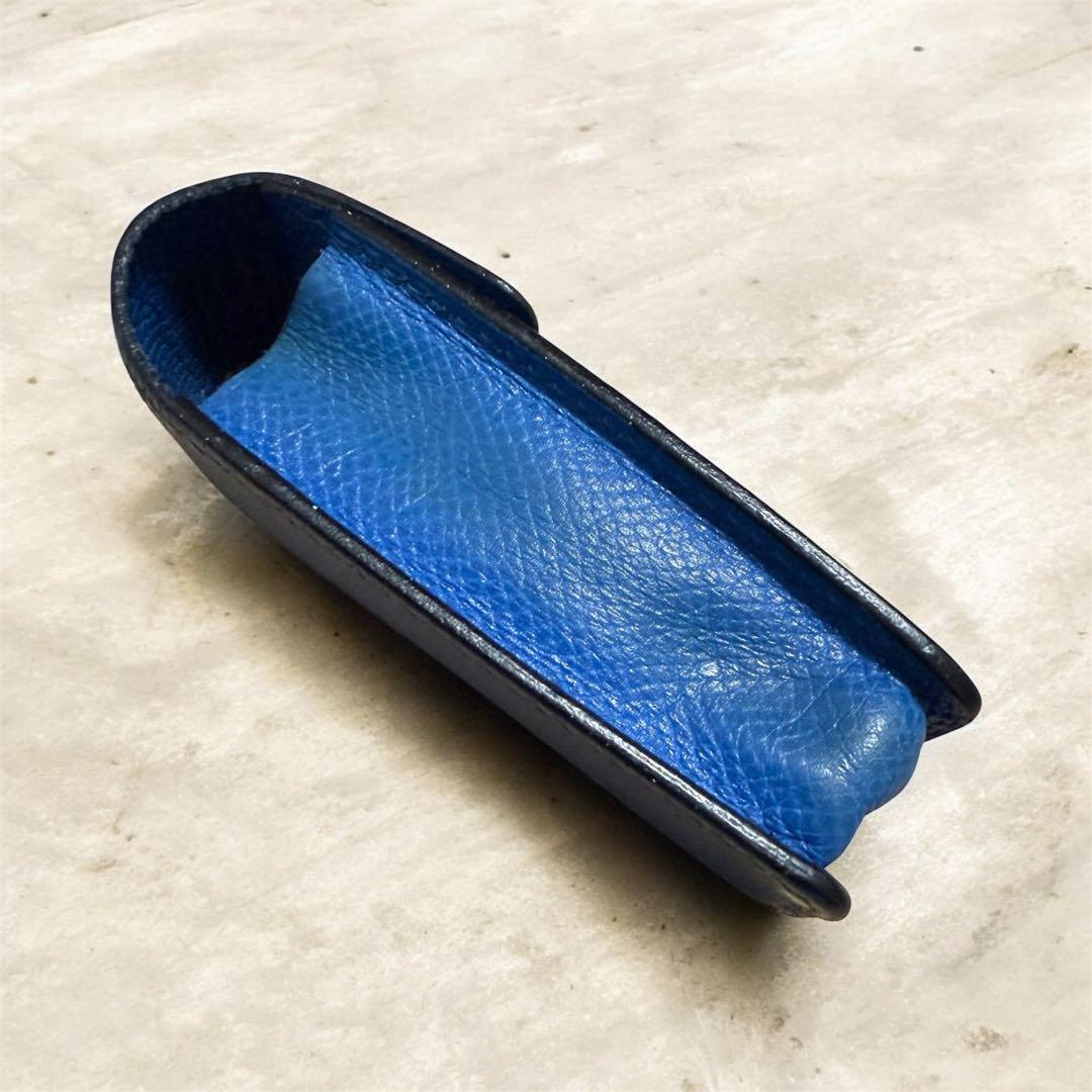 【良品】HERMES エルメス 小物入れ セリエ ヴォーエプソン ブルー