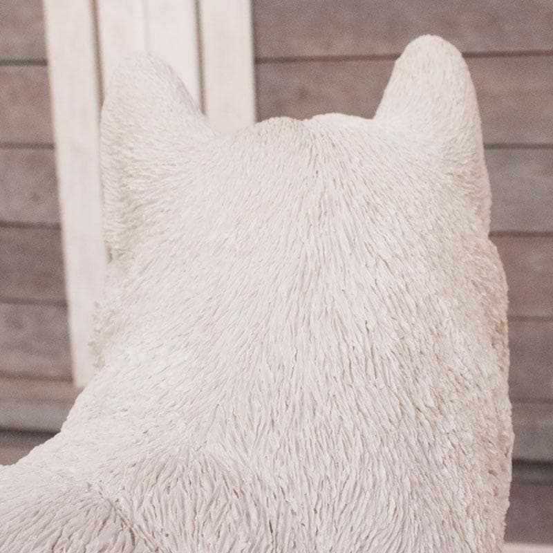 白い柴犬 置物 オブジェ かわいい インテリア 375-222