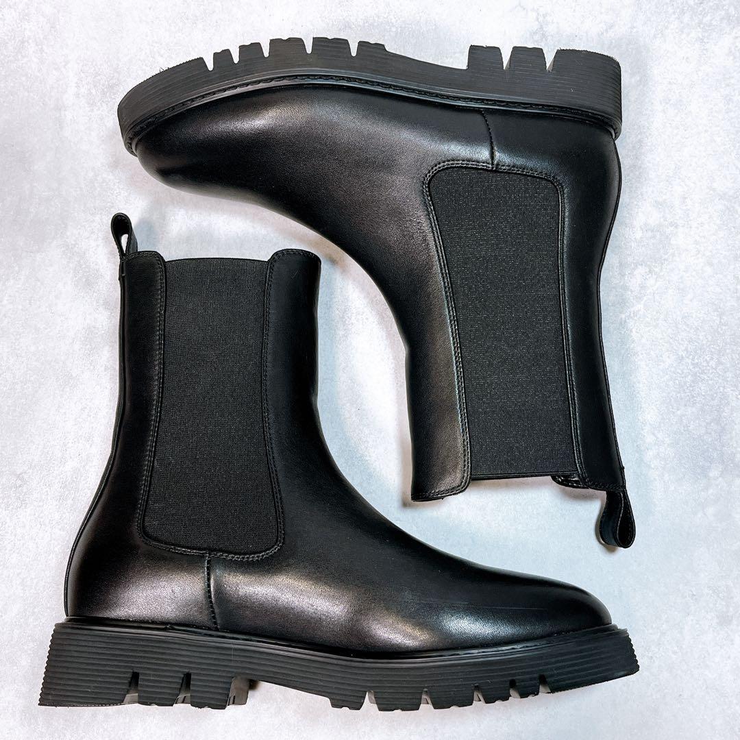 ☆ほぼ新品☆【スローブイエナ】サイドゴアブーツ (37) 本革 トラックソール