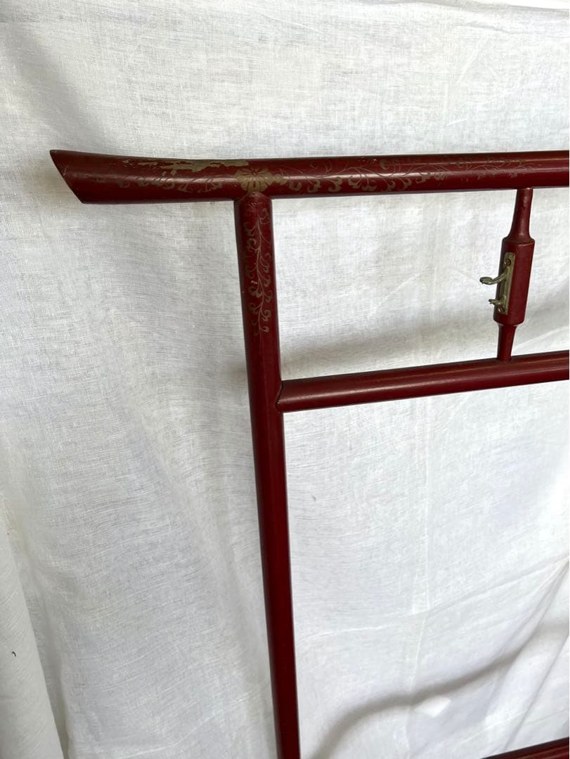 【昭和レトロ】木製 衣紋掛け ハンガーラック 折り畳み式 古道具 古民家