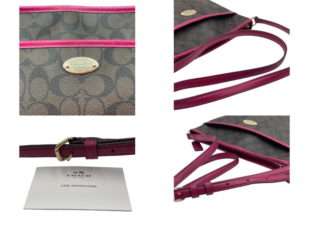 COACH F34938 シグネチャー ショルダーバッグ 斜め掛け PVC