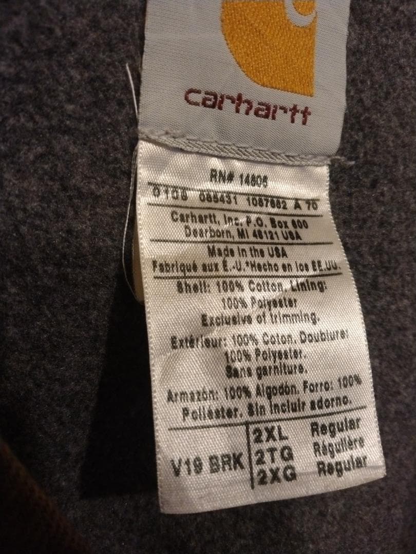 USA製 00年代 Carhartt オリーブ ベスト 2XL