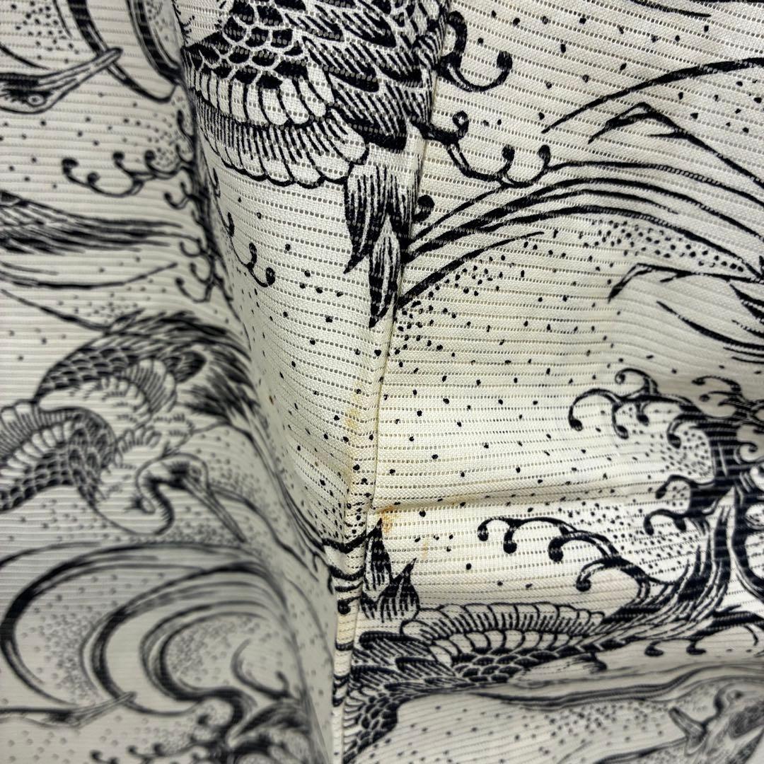 凛*様 夏浴衣 浴衣 綿絽 木綿 荒波に鶴 染め U-8112