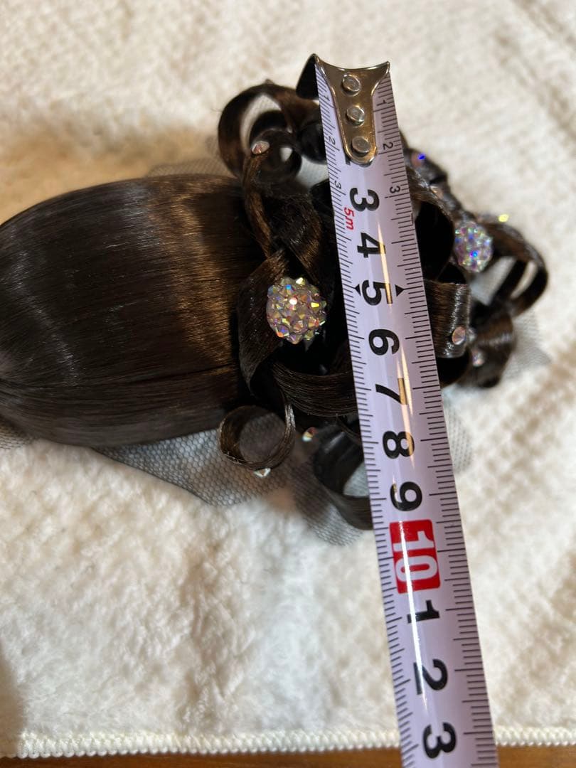 多美咲　ヘアドレス雫型 ダークブラウン カールヘアアクセサリー