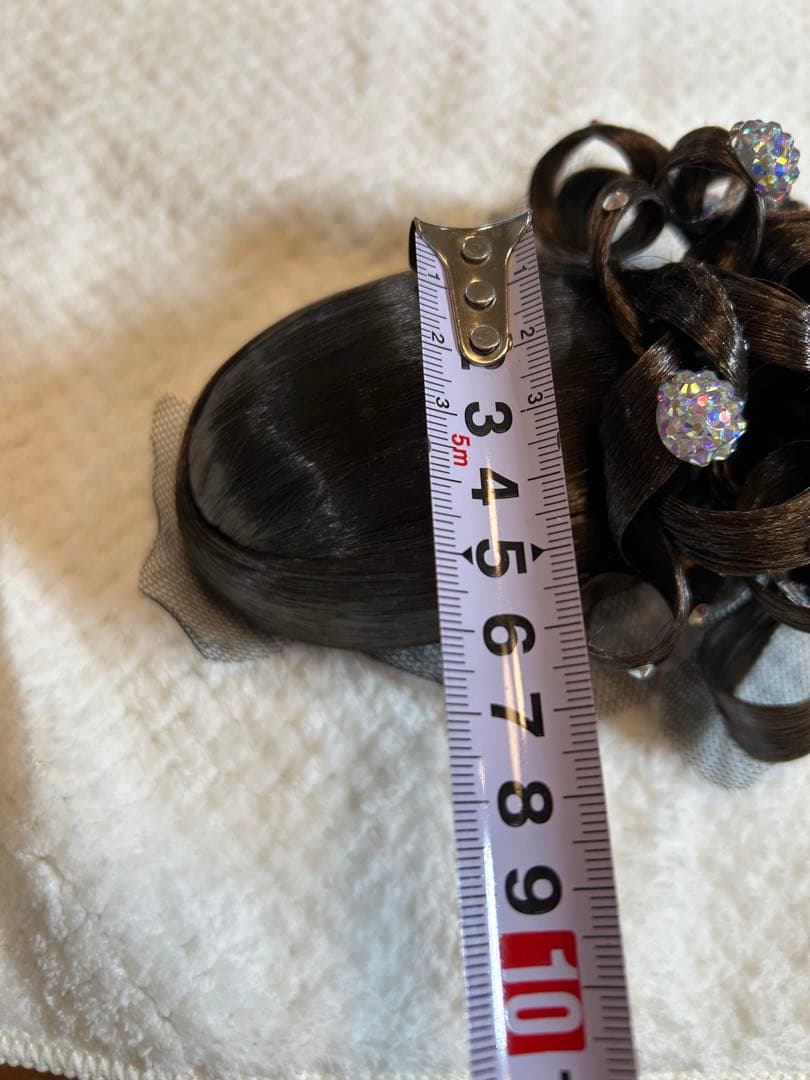 多美咲　ヘアドレス雫型 ダークブラウン カールヘアアクセサリー