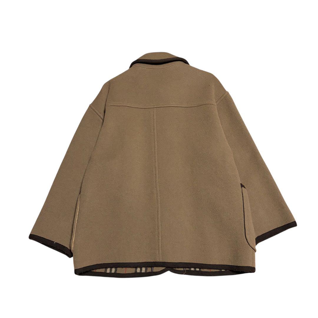 英国製　BURBERRYS　バーバリー　ウールコート　ノバチェック　くるみボタン