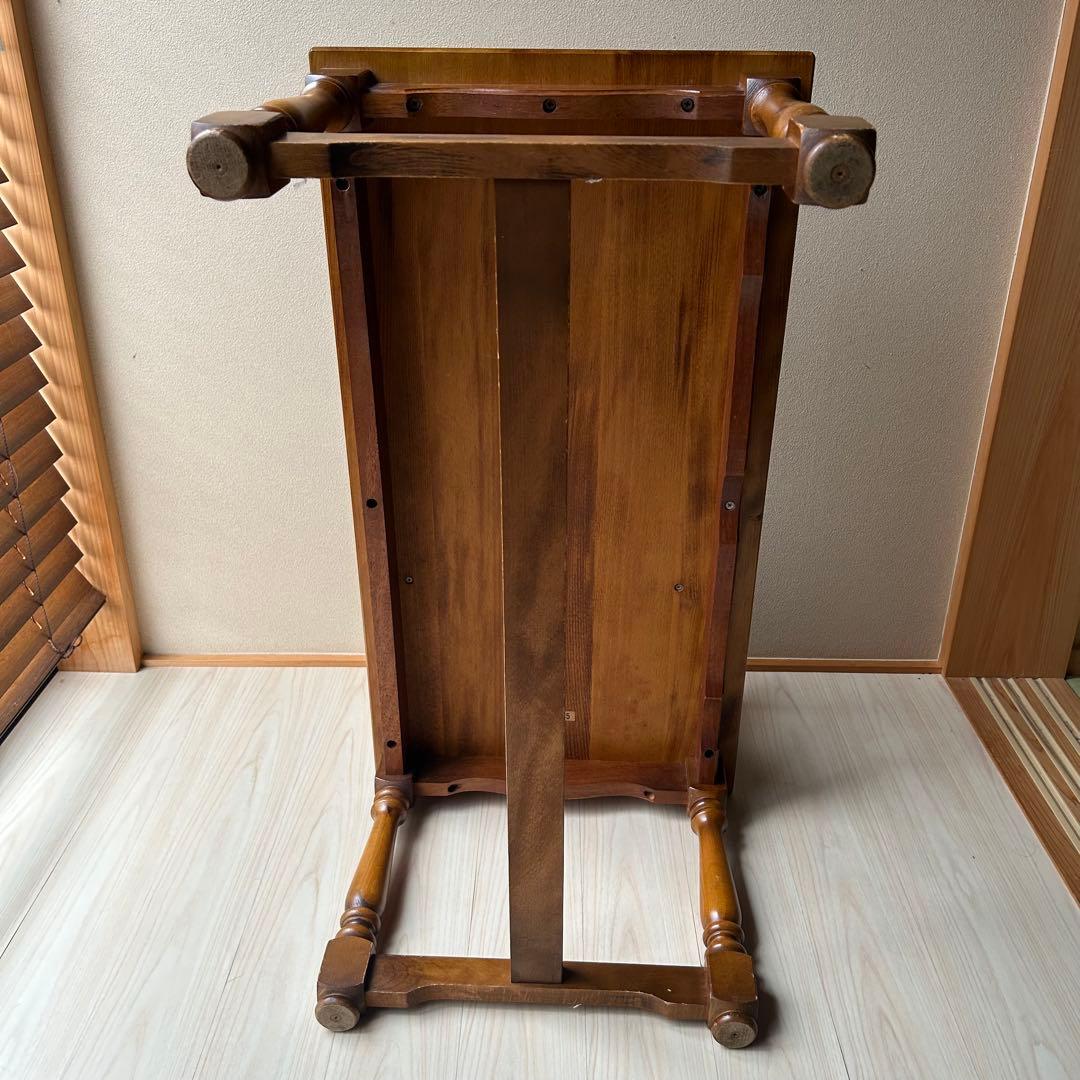 カリモク　オールドカリモク　コロニアル　テレフォンベンチ　電話台　ベンチ　花台