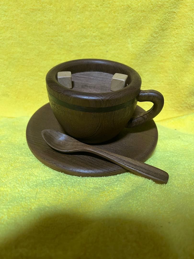 からくり安兵衛　亀井明夫 作 秘密箱　コーヒーカップ