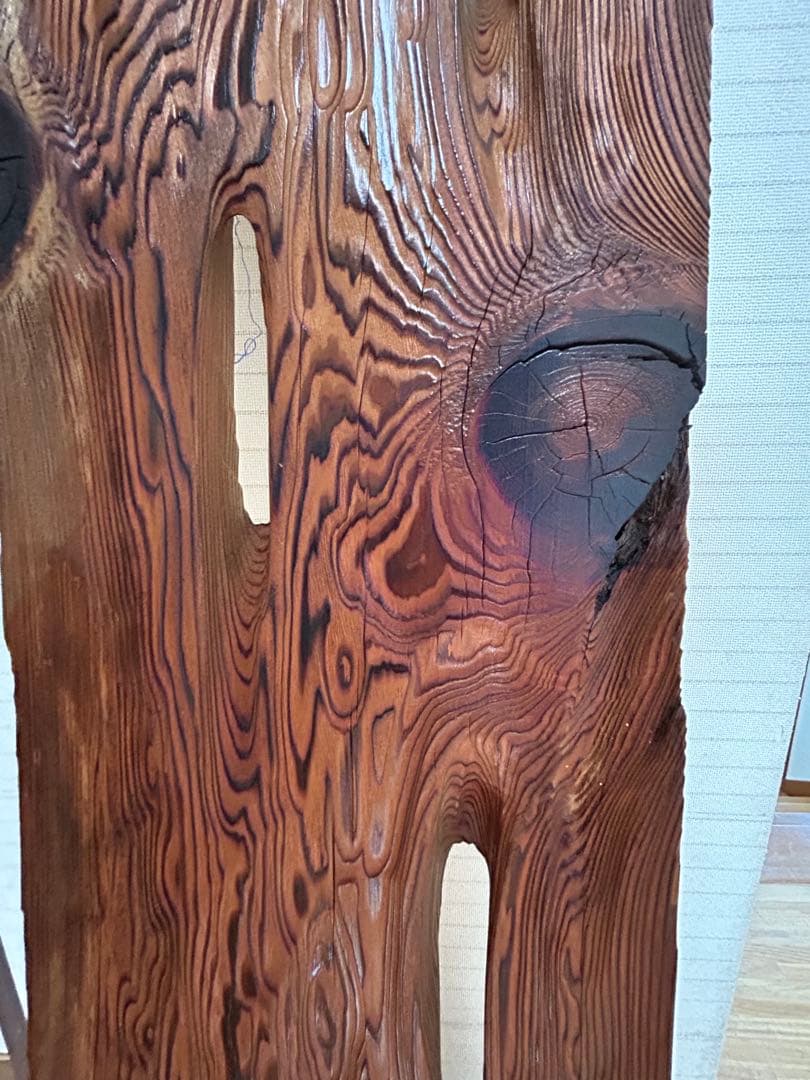 世界自然遺産　屋久島の屋久杉　高級　欄間板　２枚セット