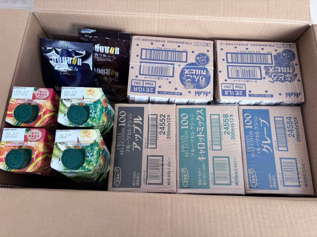 パックジュース　スムージー　カルピス　ぶどう　アップル　ドトール　コーヒー