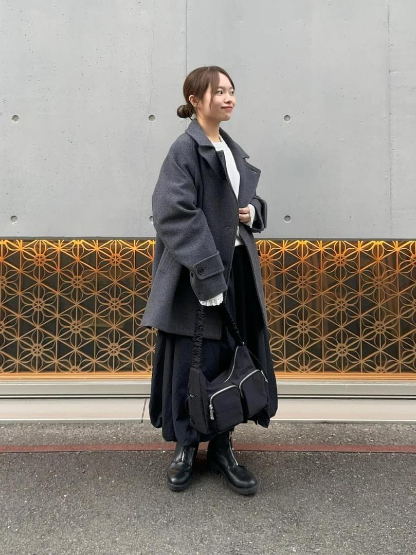 新品◆2025◆アーバンリサーチ◆スーパー100メルトンPコート《チャコール》