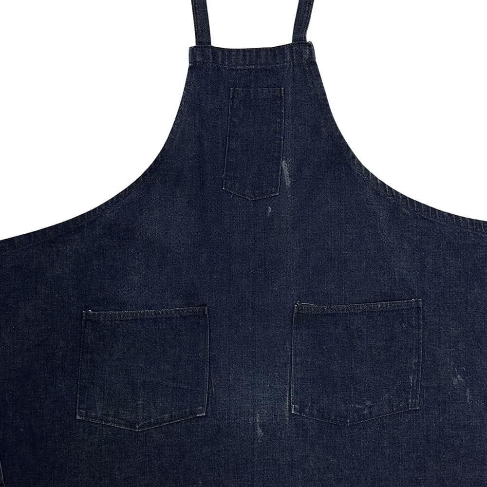 40s BILT WELL 濃紺 デニム エプロン 針刺し バックルバック 大戦