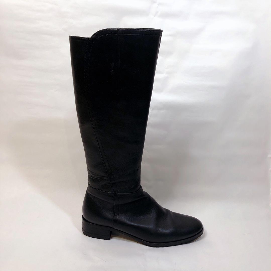 美品　Odette e Odile ロングブーツ ブラック　レザー サイドジップ