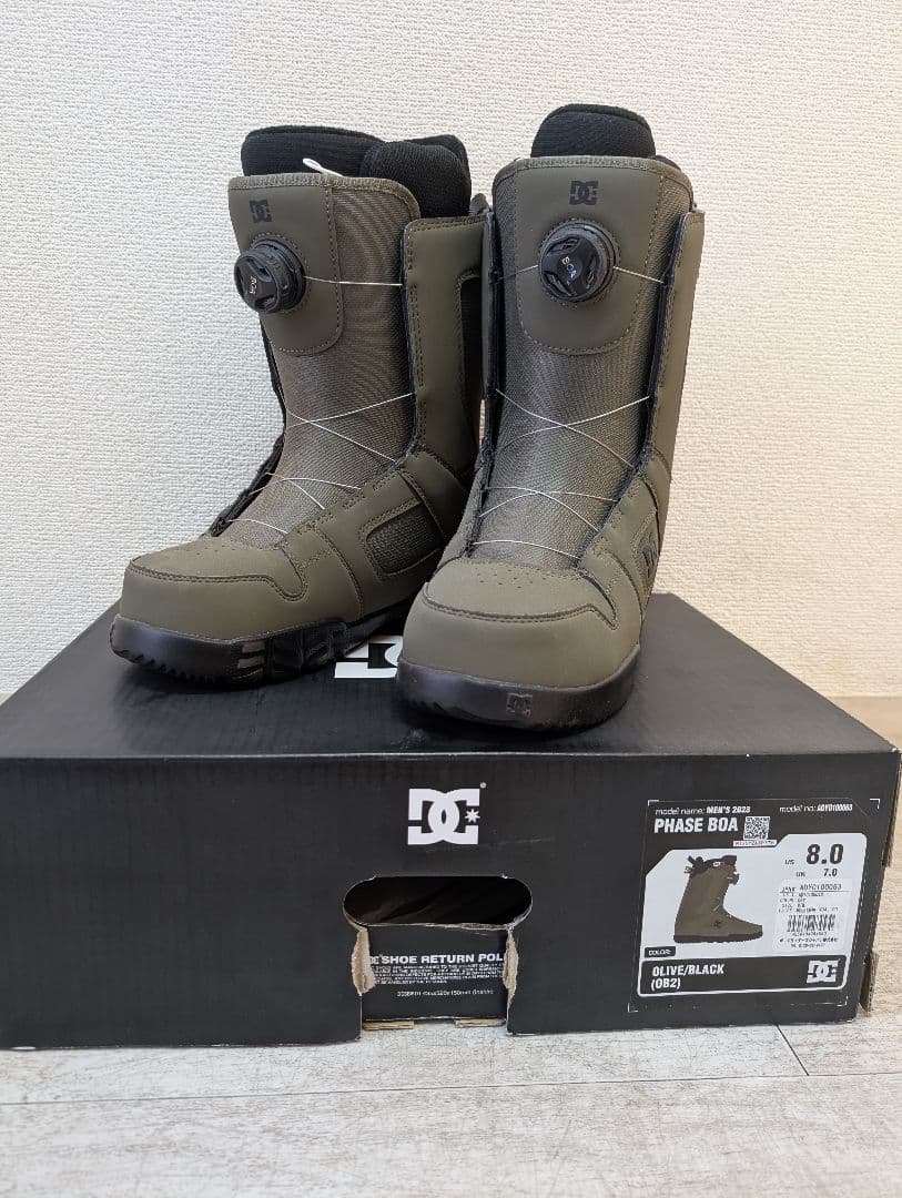 DC PHASE BOA スノーボードブーツ 26cm オリーブ/ブラック