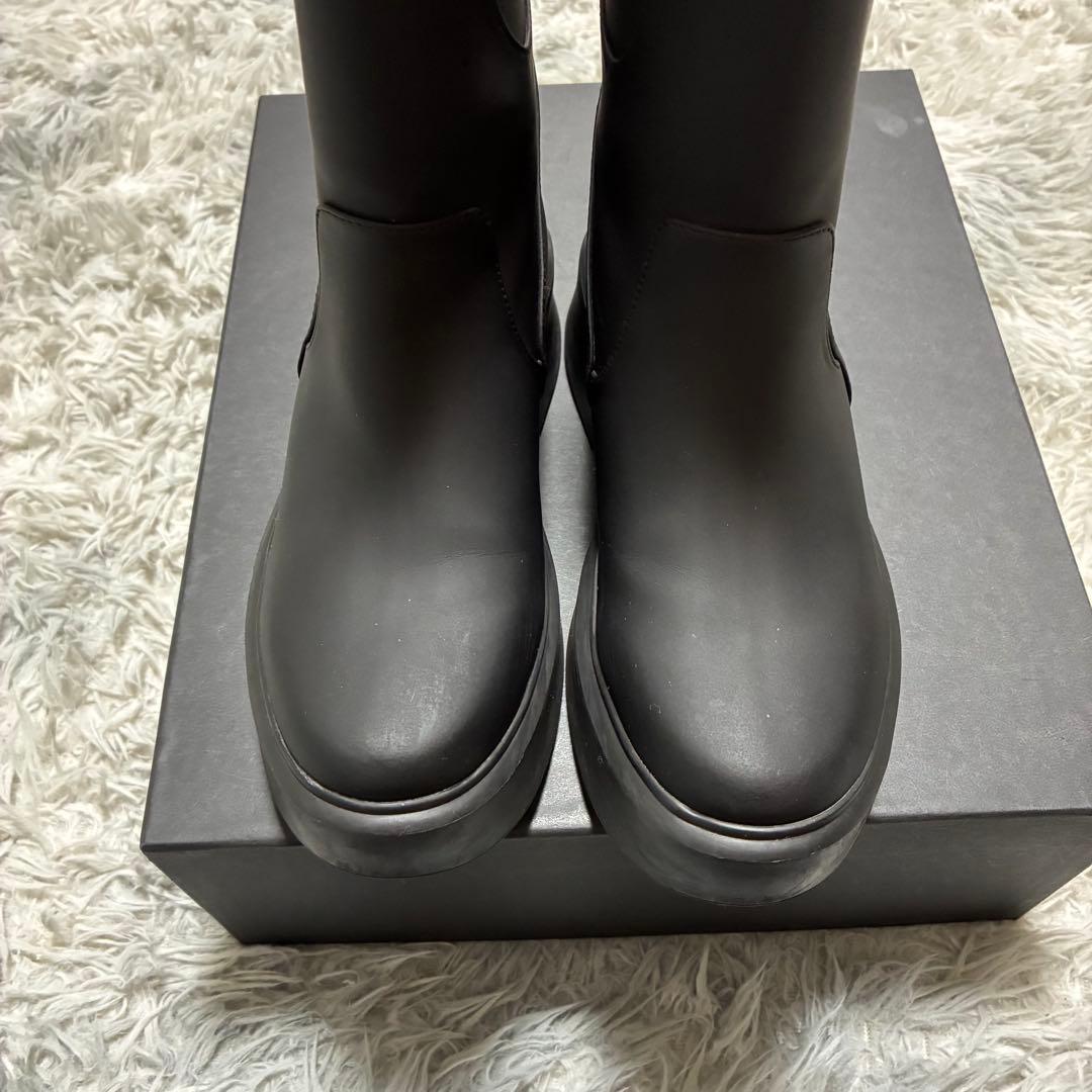 【良品】Purpred 撥水 ラバーブーツBLACK〈定価42,900円〉