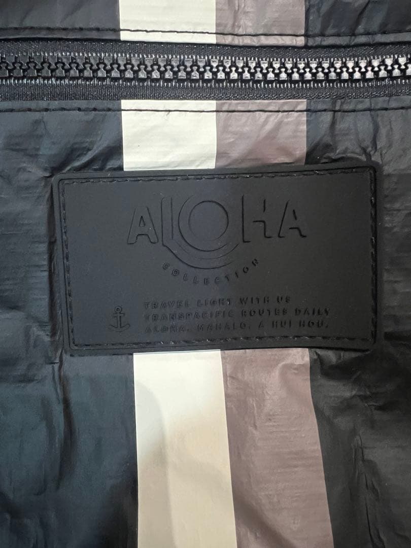 ALOH ストライプ ブラック　バッグ