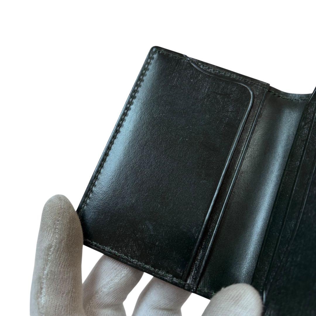 【美品/約4万】 GANZO ガンゾ AVON 名刺入れ ブライドルレザー 濃緑