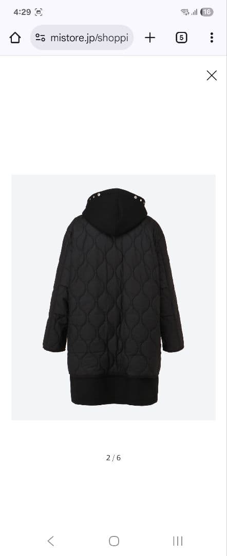 COMME des GARCONSHOMMEダッフルキルティングコート ブラック