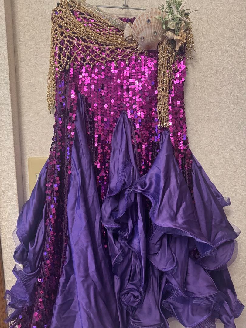 豪華5点 ベリーダンス衣装 マーメイド カスタム ヘッドドレス付 週末限定価格