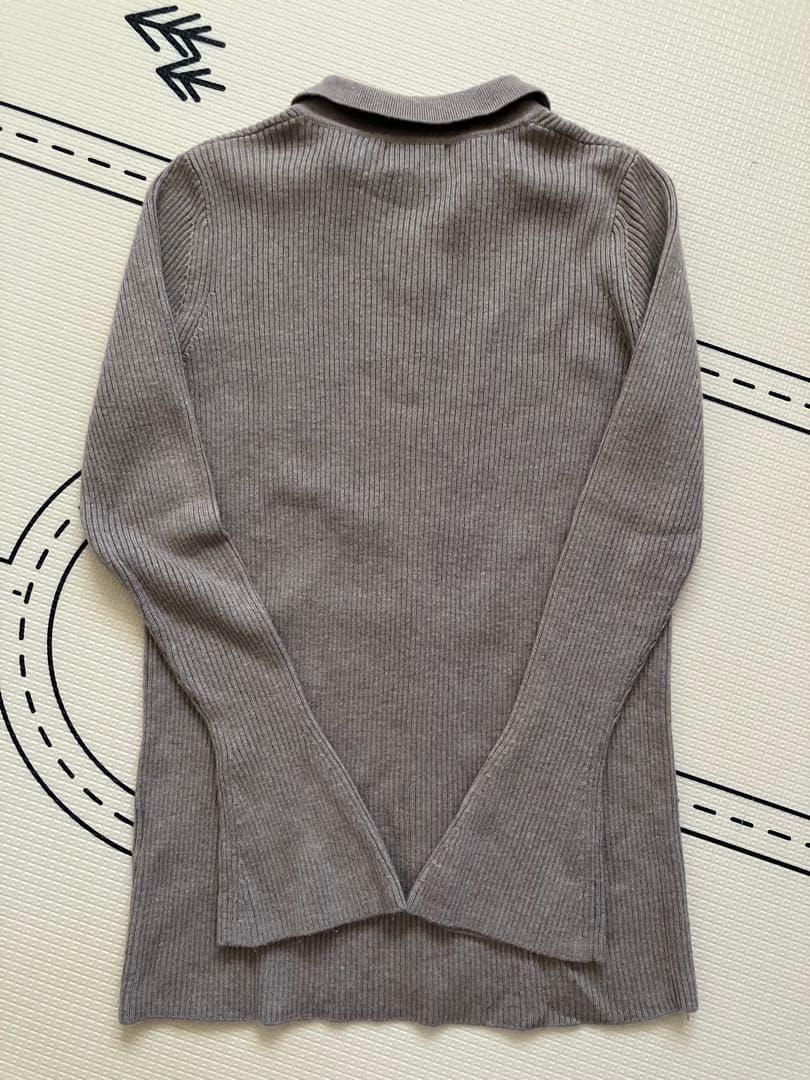 トップス CLANE COLLAR RIB CARDIGAN