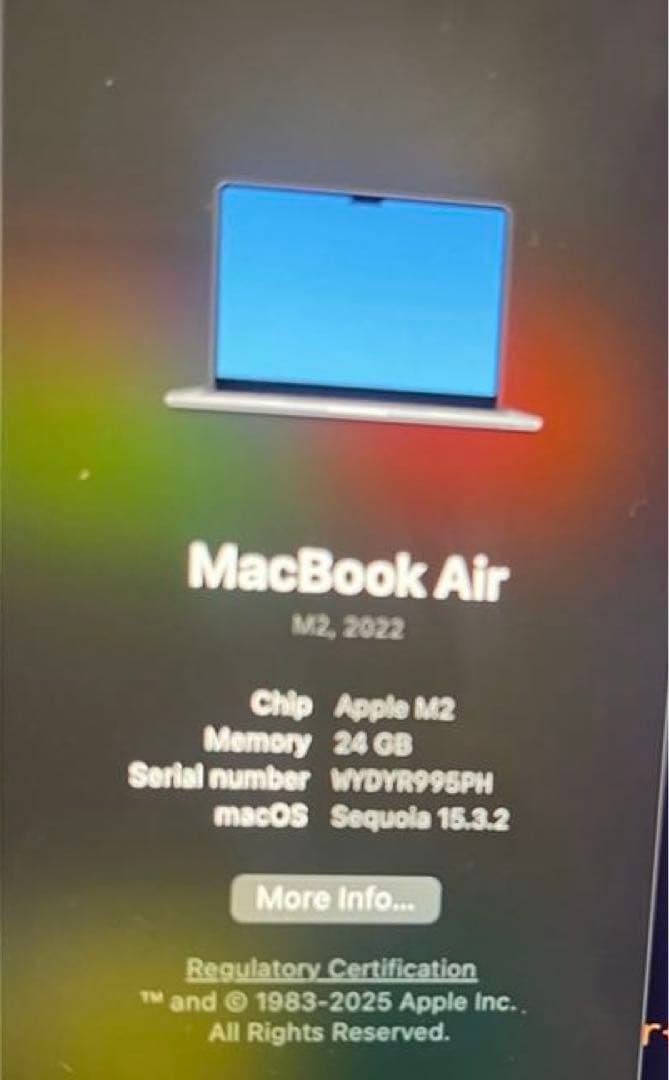 M2 MacBook Airメモリ24GB 1TB SSD USキーボード