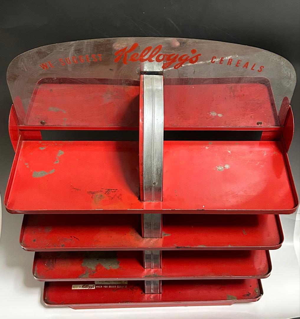 #142 60年代　ケロッグ　ストアディスプレイ　シェルフ メタルラック