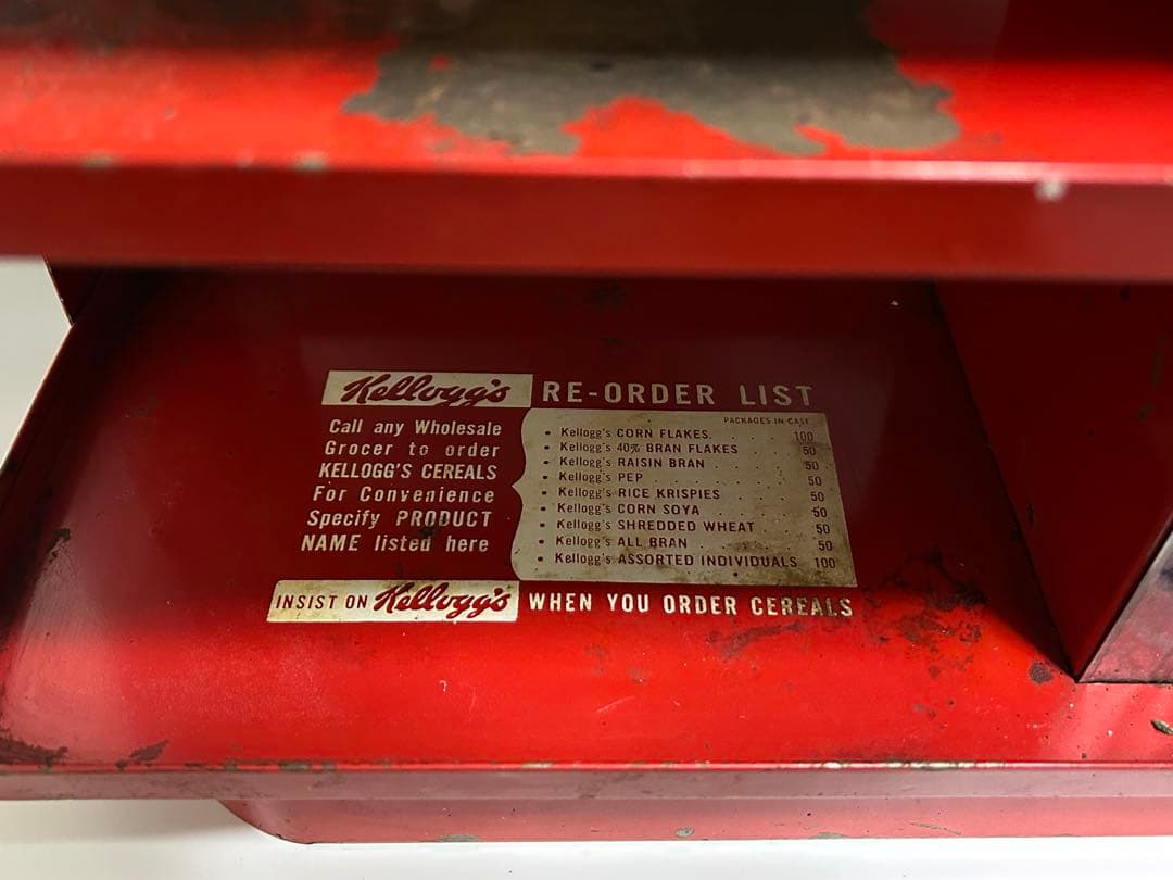 #142 60年代　ケロッグ　ストアディスプレイ　シェルフ メタルラック