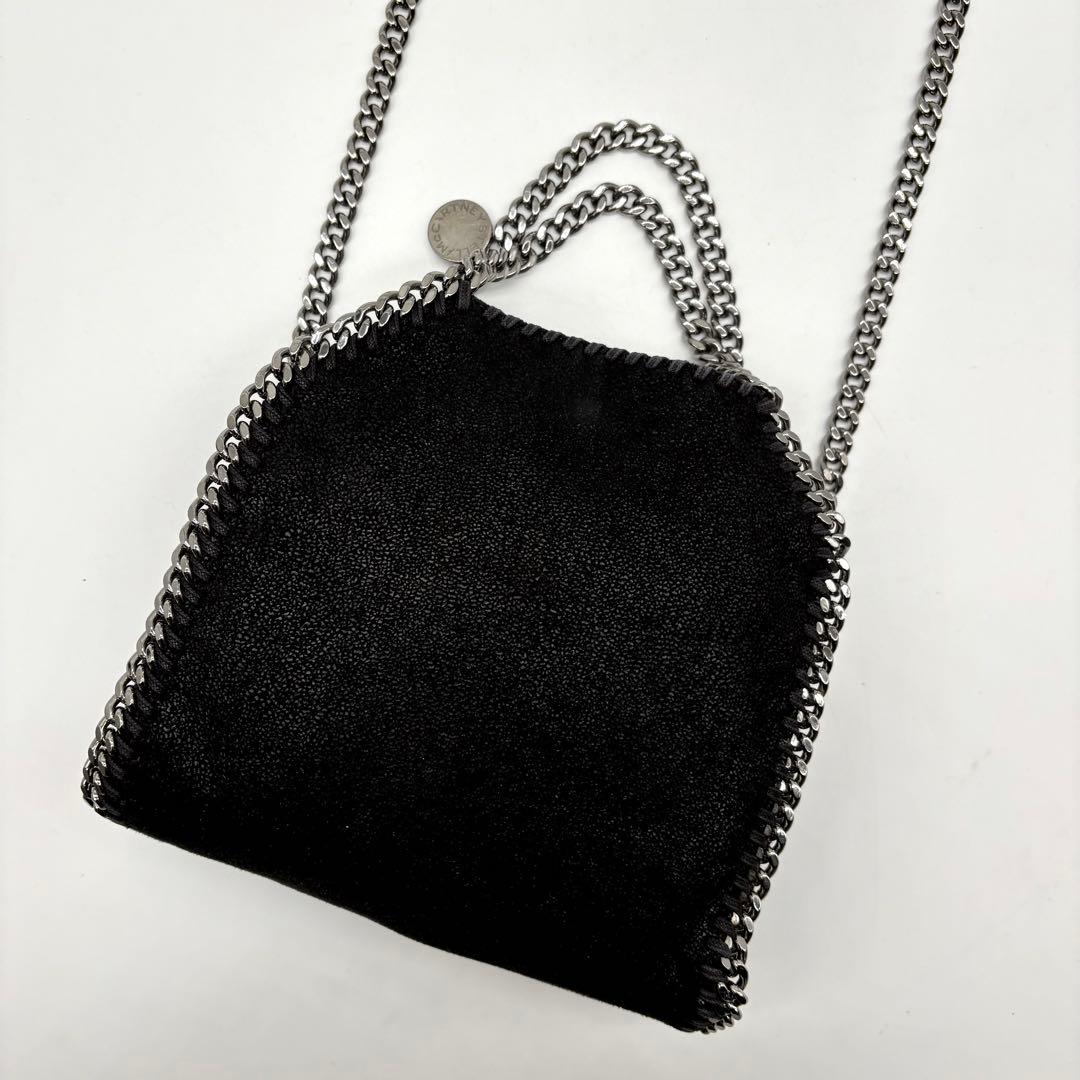 【極美品 褪せなし】ステラマッカートニー 2way ミニ ショルダーバッグ 黒