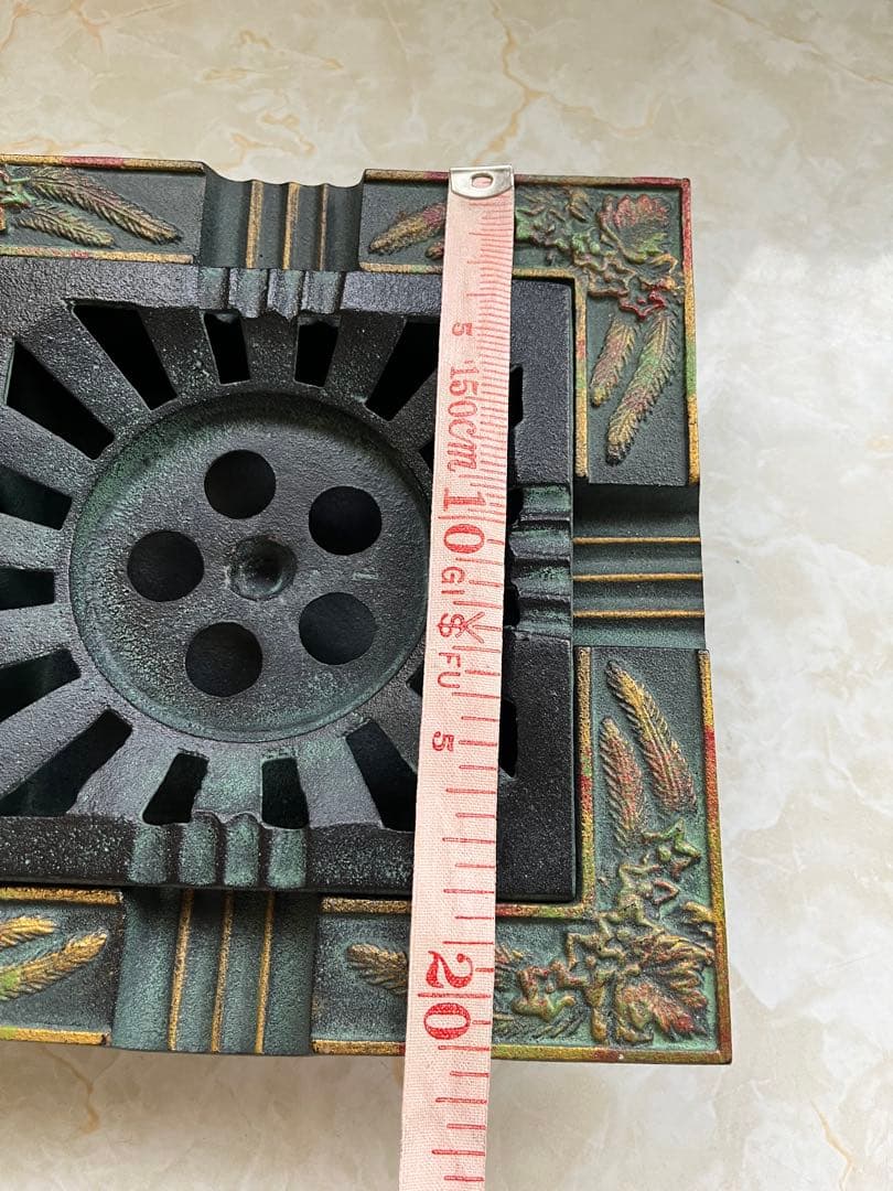 鋳鉄製カラフル灰皿 取り外し蓋付き