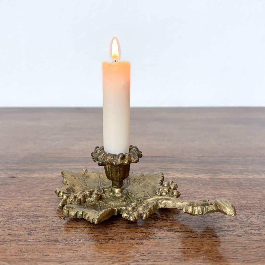 【ドイツ 真鍮製の葡萄キャンドルスタンド】ヴィンテージ