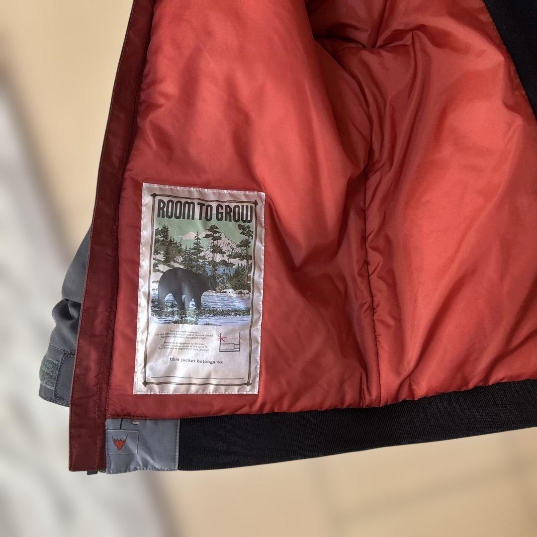 BURTON 子ども用スキーウェア グレー/オレンジ120cm