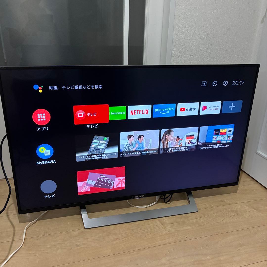 スマートテレビ　4K対応！SONY ソニー　KJ-43X8300D　超美品!