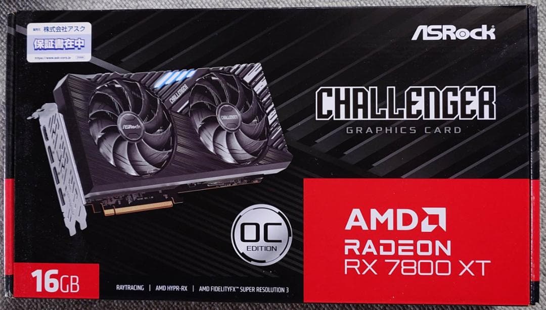 グラフィックボード・グラボ・ビデオカード ASRock Radeon RX 7800 XT Challenger 16GB