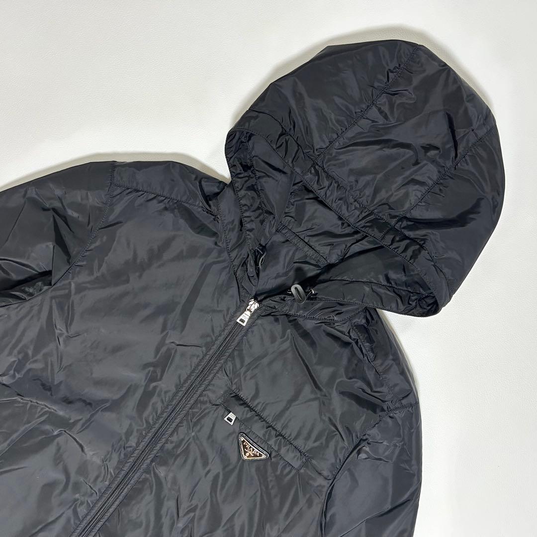 PRADA プラダ 中綿 ナイロンジャケット BLK トライアングルロゴ M