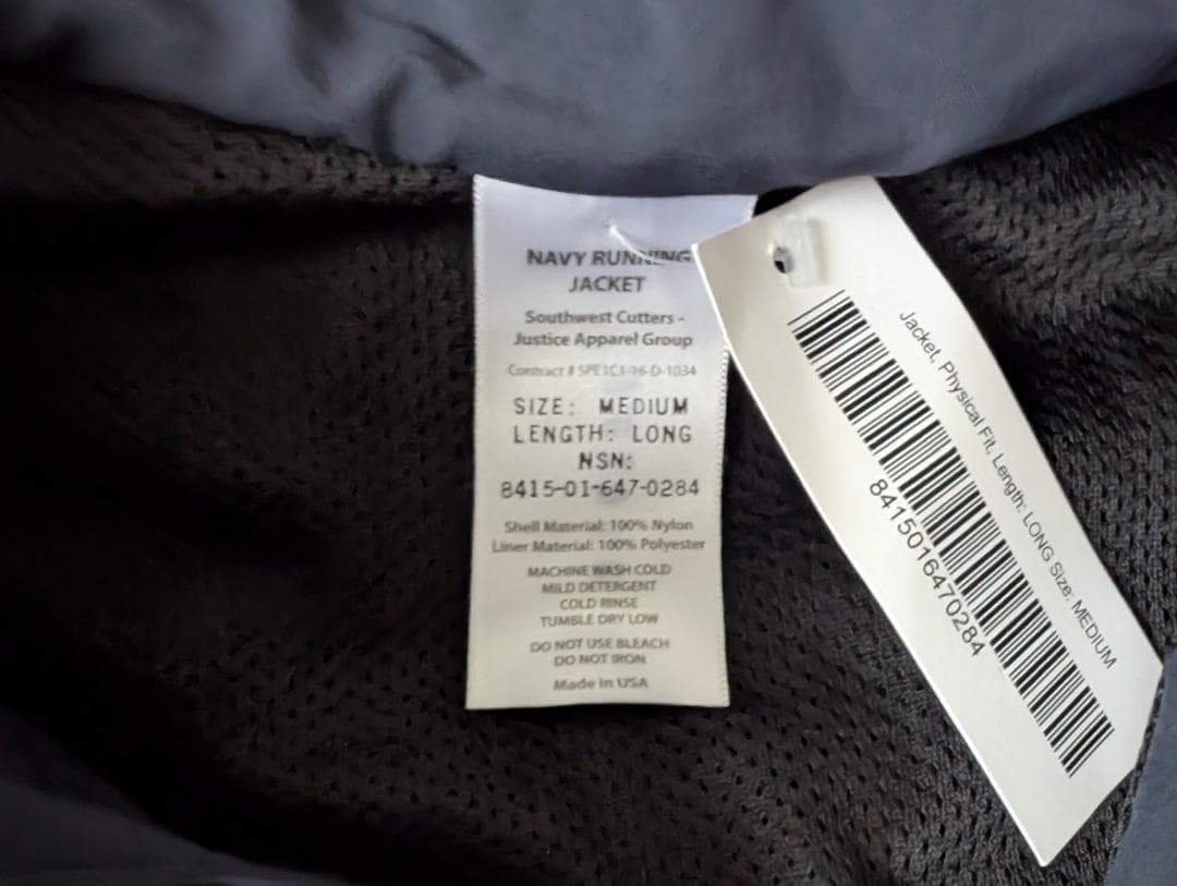 【新品】US NAVY Physical Fitness ジャケット M-L