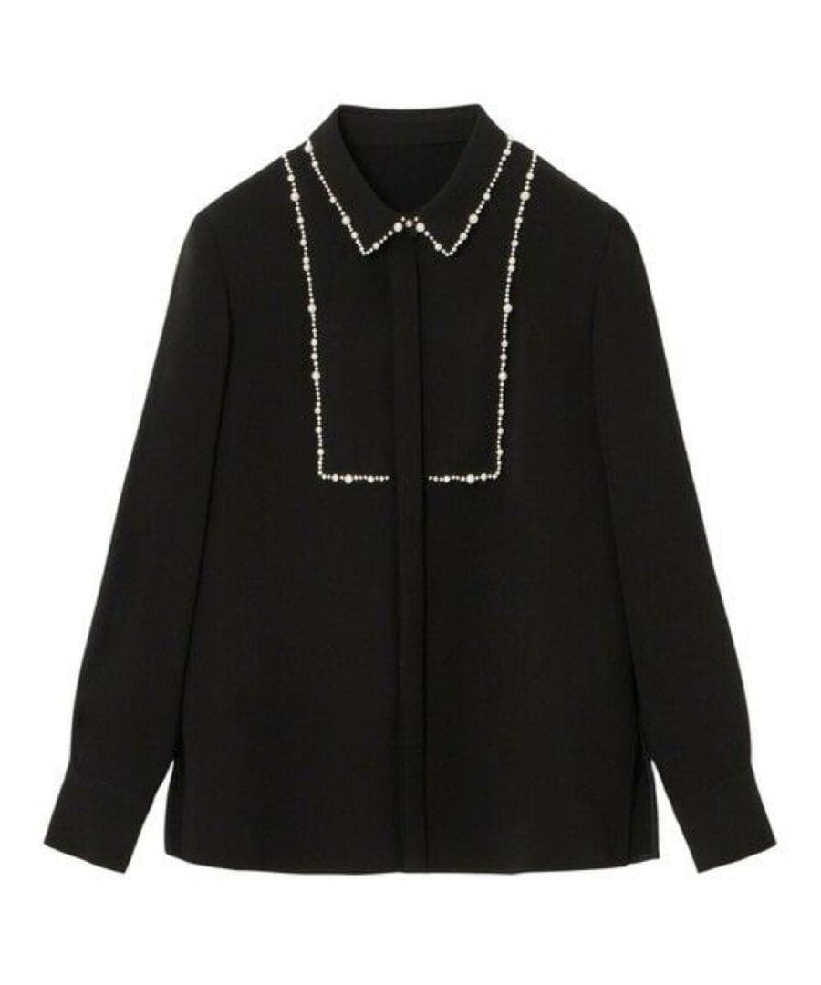 ANAYI 現行品 ダブルクロスパール ブラウス